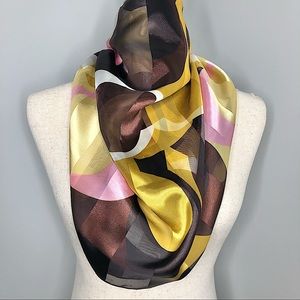 Versatile Brown, Gold, Pink and White Multi-Color  Scarf
